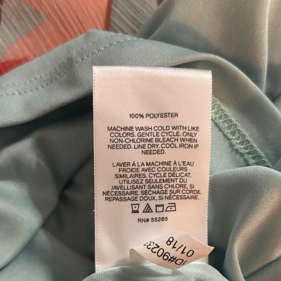 Express Floral Dress - Mint Green and Coral - Picture 8 of 8